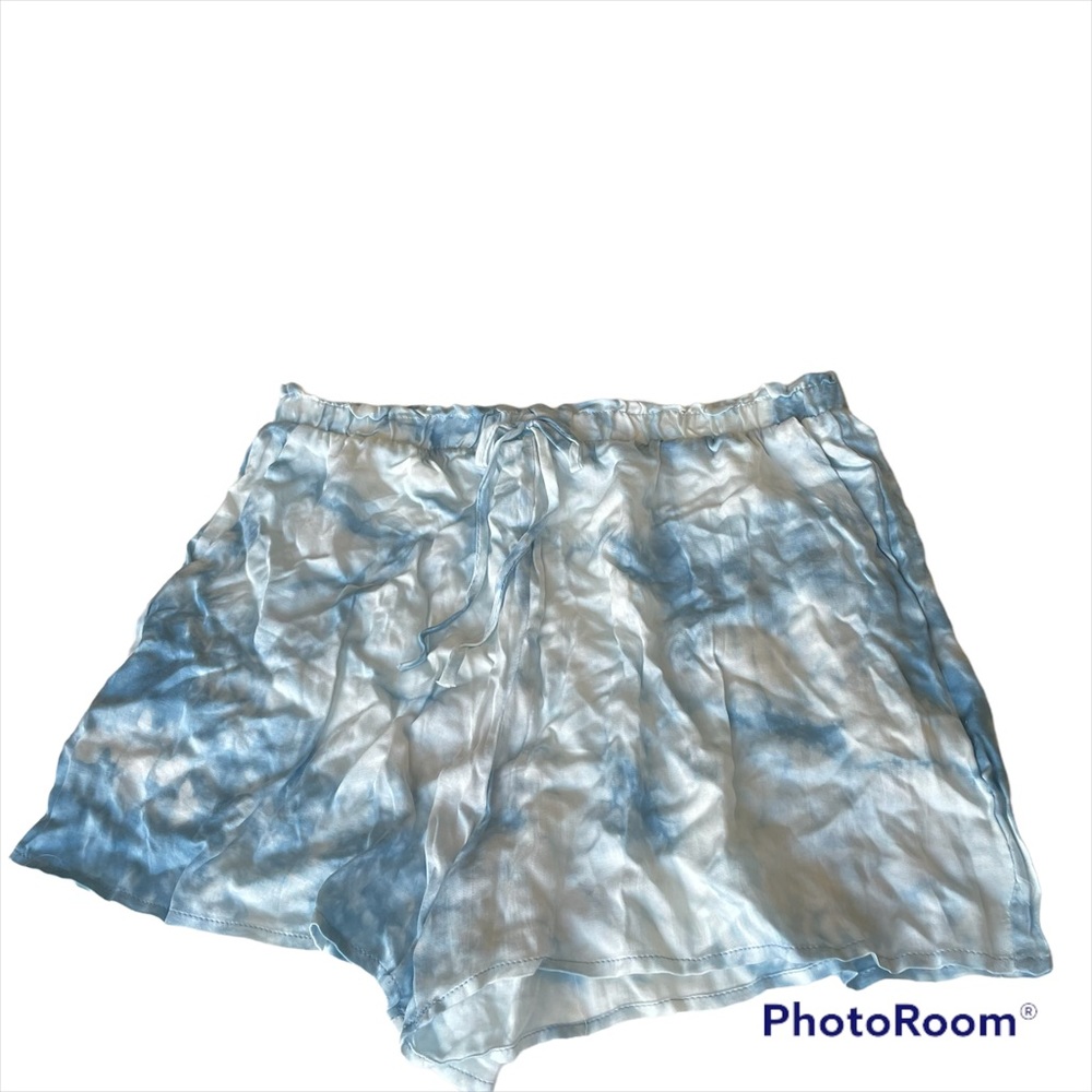 Blue tie-dye shorts